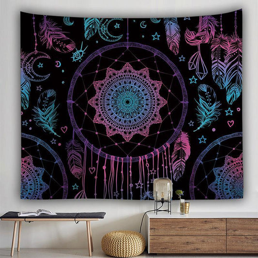 Blue and Purple Dreamcatcher Tapestry