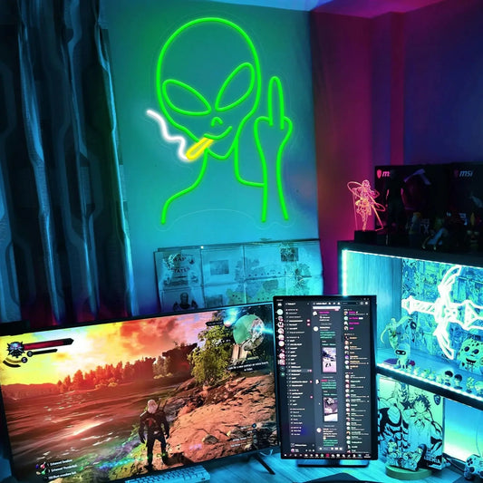 Alien Neon LED Wall Decor
